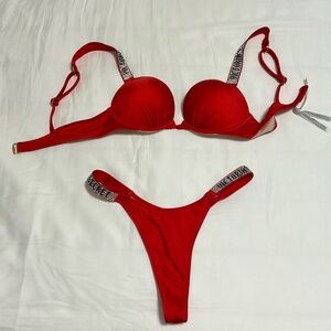 rhinestone push up victorias secret bikini